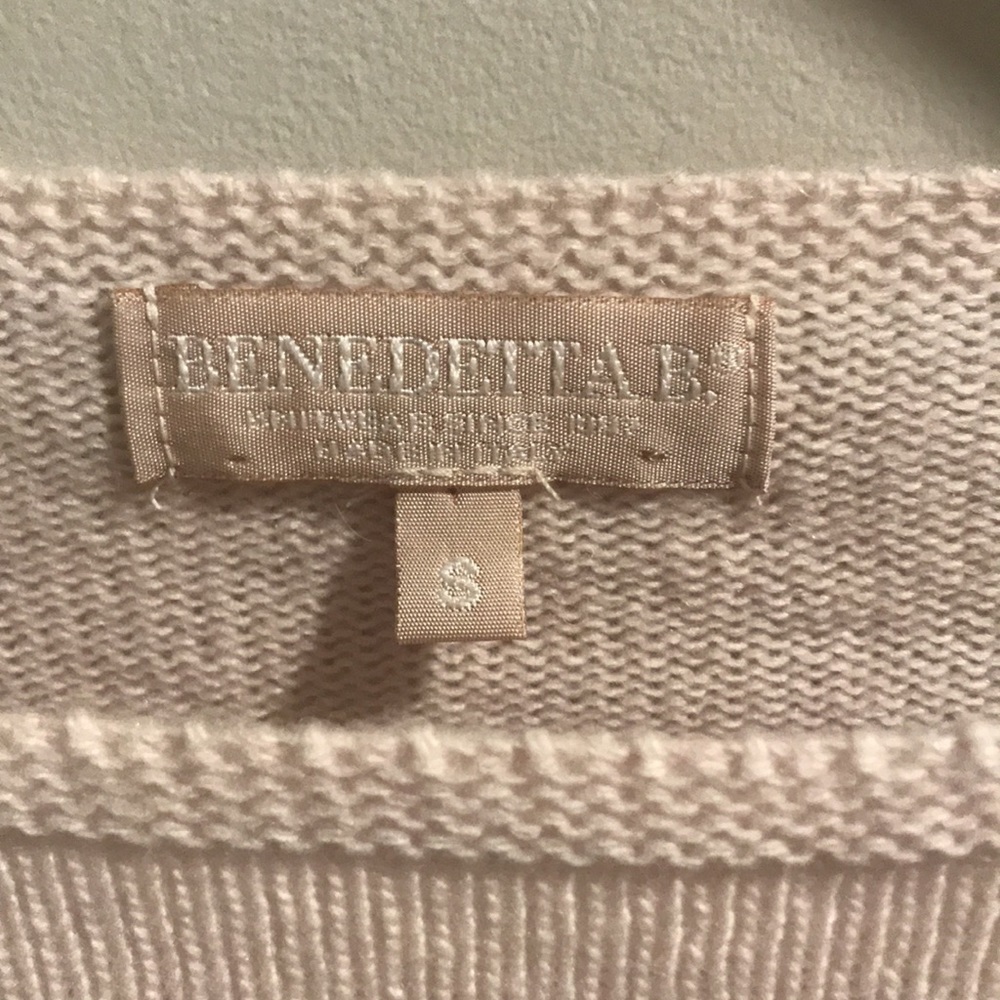 Benedetto Brook and cashmere blend knit sweater, women’s Sz Small - Picture 2 of 8